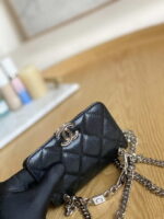 chanel a81197 mini flap calfskin enamel silver tone metal black 003 luxibags.ru .jpg