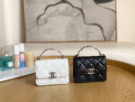 chanel a81197 mini flap calfskin enamel silver tone metal white 010 luxibags.ru .jpg