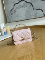 chanel a81197 mini flap lambskin enamel gold tone metal pink 001 luxibags.ru .jpg