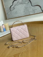 chanel a81197 mini flap lambskin enamel gold tone metal pink 002 luxibags.ru .jpg