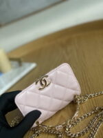 chanel a81197 mini flap lambskin enamel gold tone metal pink 003 luxibags.ru .jpg