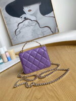 chanel a81197 mini flap lambskin enamel gold tone metal purple 002 luxibags.ru .jpg