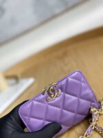 chanel a81197 mini flap lambskin enamel gold tone metal purple 003 luxibags.ru .jpg