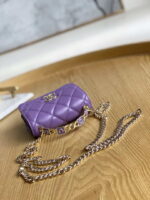 chanel a81197 mini flap lambskin enamel gold tone metal purple 006 luxibags.ru .jpg