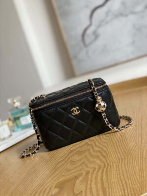 chanel a81242 vanity with chain lambskin gold football black 001 luxibags.ru .jpg