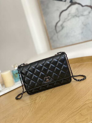 chanel a88632 woc 19 chain wallet bag black lambskin with black havdware 001 luxibags.ru .jpg