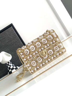 chanel a90091 limited edition pearl metal cf evening flap bag gold silver metal glass pearls 001 luxibags.ru .jpg