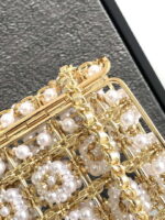chanel a90091 limited edition pearl metal cf evening flap bag gold silver metal glass pearls 006 luxibags.ru .jpg
