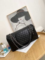 chanel a91169 flap travel bag airport series a94305 caviar calfskin black silver 2 luxibags.ru .jpg