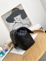 chanel a91169 flap travel bag airport series a94305 caviar calfskin black silver 4 luxibags.ru .jpg