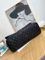 chanel a91169 flap travel bag airport series a94305 caviar calfskin black silver 5 luxibags.ru .jpg