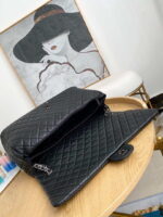 chanel a91169 flap travel bag airport series a94305 caviar calfskin black silver 8 luxibags.ru .jpg