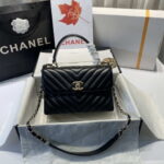 chanel a92236 flap bag with top handle lambskin gold tone metal black 019 luxibags.ru .jpg