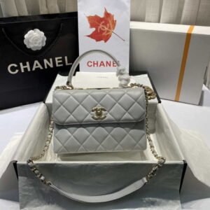 chanel a92236 flap bag with top handle lambskin gold tone metal gray 001 luxibags.ru .jpg