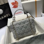 chanel a92236 flap bag with top handle lambskin gold tone metal gray 006 luxibags.ru .jpg