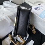 chanel a94805 boy flap bag with handle grained shiny calfskin gold tone metal black 006 luxibags.ru .jpg