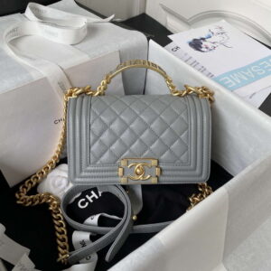 chanel a94805 boy flap bag with handle grained shiny calfskin gold tone metal gray 001 luxibags.ru .jpg