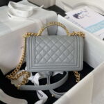 chanel a94805 boy flap bag with handle grained shiny calfskin gold tone metal gray 002 luxibags.ru .jpg