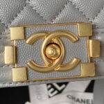 chanel a94805 boy flap bag with handle grained shiny calfskin gold tone metal gray 003 luxibags.ru .jpg