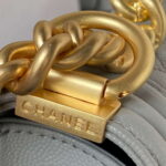 chanel a94805 boy flap bag with handle grained shiny calfskin gold tone metal gray 005 luxibags.ru .jpg