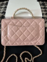 chanel a96033 woc wallet on chain with small flower handle pink lambskin 03 luxibags.ru .jpg