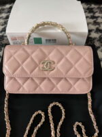 chanel a96034 woc wallet on chain with small flower handle pink lambskin 01 luxibags.ru .jpg