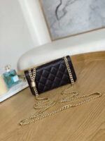 chanel ap3047 flap phone holder with chain dark brown lambskin gold tone metal 002 luxibags.ru .jpg