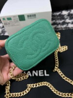 chanel ap3203 clutch with chain grained calfskin green 004 luxibags.ru .jpg