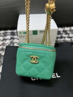 chanel ap3203 clutch with chain grained calfskin green 008 luxibags.ru .jpg