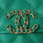 chanel ap3237 clutch with chain grained shiny calfskin gold with handle bag green 003 luxibags.ru .jpg