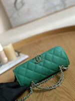 chanel ap3238 flap chain bag green calfskin gold with handle bag 004 luxibags.ru .jpg