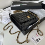 chanel ap3240 flap bag with top handle lambskin gold tone metal black 004 luxibags.ru .jpg