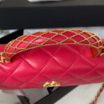 chanel ap3385 woc flap phone holder with chain lambskin red gold 004 luxibags.ru .jpg