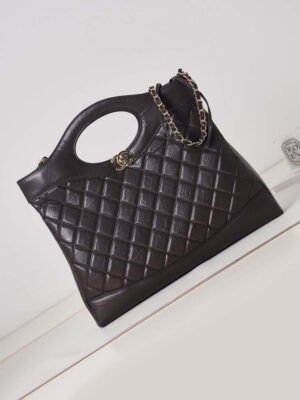 chanel as1010 31 larage shopping bag shiny lambskin dark brown 001 luxibags.ru .jpg