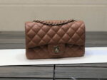 chanel as1116 mini flap handbag classic bag lambskin brown shiny gold a69900 001 luxibags.ru .jpg