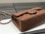 chanel as1116 mini flap handbag classic bag lambskin brown shiny gold a69900 005 luxibags.ru .jpg
