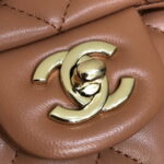 chanel as1116 mini flap handbag classic bag lambskin brown shiny gold a69900 007 luxibags.ru .jpg