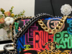chanel as1160 chanel 19 handbag flap graffiti print vintage gold 003 luxibags.ru .jpg