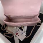 chanel as2431 mini flap lambskin bag with top handle light gold dark pink 007 luxibags.ru .jpg