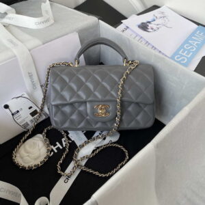 chanel as2431 mini flap lambskin bag with top handle light gold gray 001 luxibags.ru .jpg