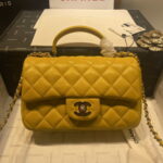 chanel as2431 mini flap lambskin bag with top handle yellow bright gold 002 luxibags.ru .jpg