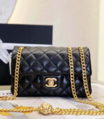 chanel as3041 flap classic bag cf camellia lambskin black gold 002 luxibags.ru .jpg