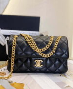 chanel as3041 flap classic bag cf camellia lambskin black gold 003 luxibags.ru .jpg