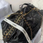 chanel as3093 maxi bowling bag nylon gros grain gold tone metal black 05 luxibags.ru .jpg