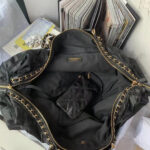 chanel as3093 maxi bowling bag nylon gros grain gold tone metal black 07 luxibags.ru .jpg