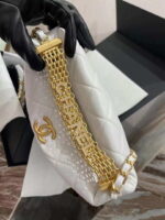 chanel as3242 small hobo bag lambskin strass gold tone metal white 006 luxibags.ru .jpg