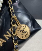 chanel as3260 22 mini handbag calfskin pearl chain black with gold 005 luxibags.ru .jpg