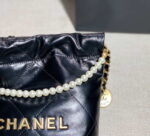 chanel as3260 22 mini handbag calfskin pearl chain black with gold 008 luxibags.ru .jpg