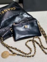 chanel as3260 22 mini handbag shiny calfskin black with gold a86 008 luxibags.ru .jpg