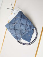 chanel as3260 22 small handbag silver tone metal canvas blue denim 06 luxibags.ru .jpg